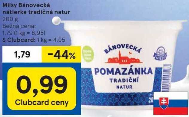 Milsy Bánovecká nátierka tradičná natur, 200 g