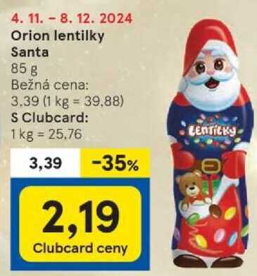 Orion lentilky Santa, 85 g 