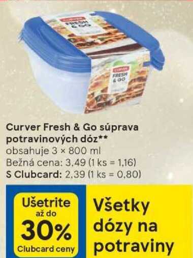 Curver Fresh & Go súprava potravinových dóz