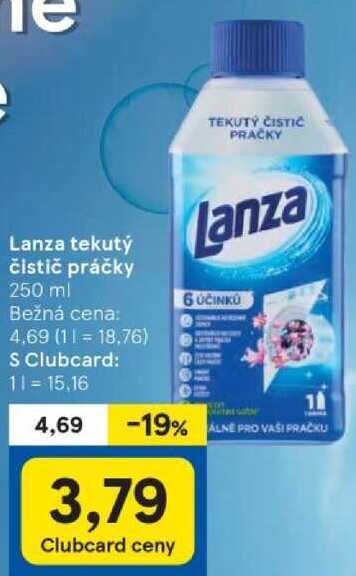 Lanza tekutý čistič práčky, 250 ml