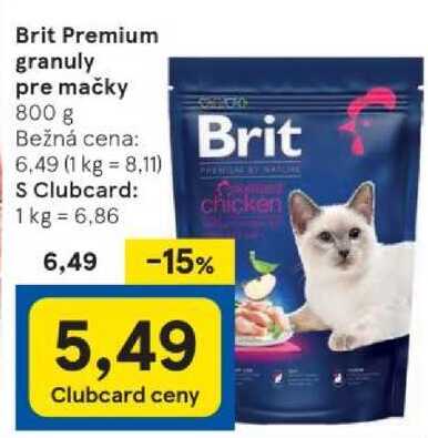 Brit Premium granuly pre mačky, 800 g