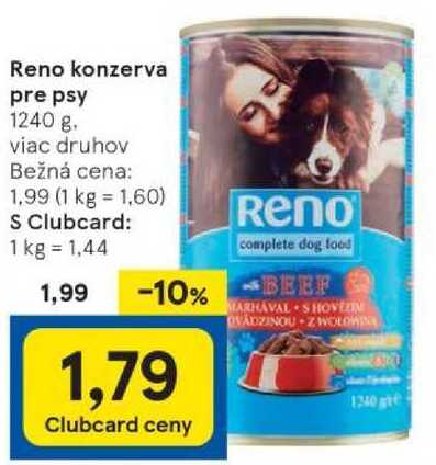 Reno konzerva pre psy, 1240 g