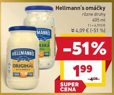 Hellmann's Tatárska omáčka 405 ml