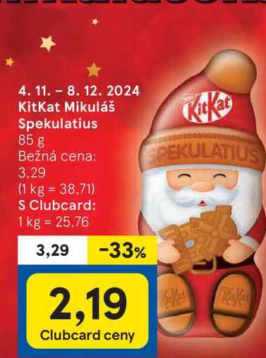 KitKat Mikuláš Spekulatius 85 g