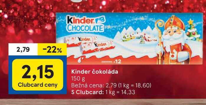 Kinder čokoláda 150 g 