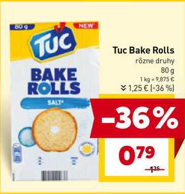 Tuc Bake Rolls rôzne druhy 80 g 