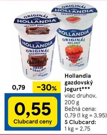 Hollandia gazdovský jogurt 200 g  v akcii