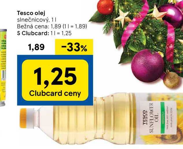 Tesco olej slnečnicový, 1l