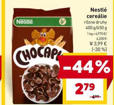 Nestlé cereálie rôzne druhy 400 g