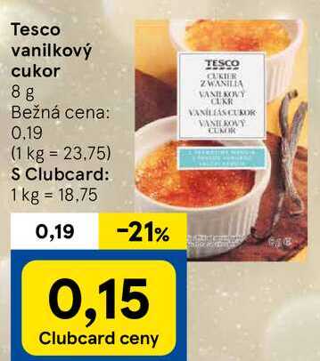 Tesco vanilkový cukor, 8 g