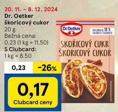 Dr. Oetker škoricový cukor, 20 g 