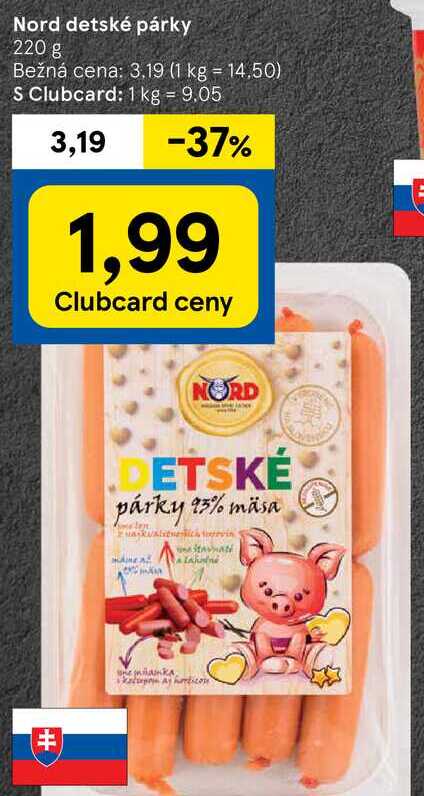 Nord detské párky, 220 g