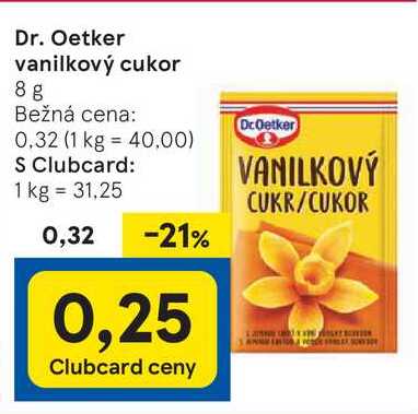 Dr. Oetker vanilkový cukor, 8 g 