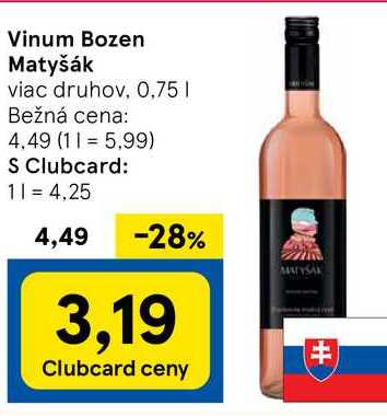 Vinum Bozen Matyšák, 0,75 l