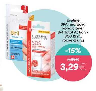 Eveline SPA nechtový kondicionér 8v1 Total Action/ SOS 12 ml rôzne druhy 