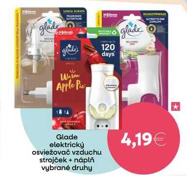 Glade elektrický osviežovač vzduchu strojček + náplň vybrané druhy 