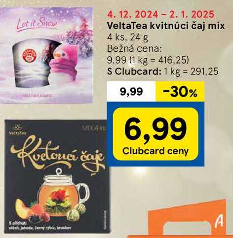 VeltaTea kvitnúci čaj mix 4 ks, 24 g 