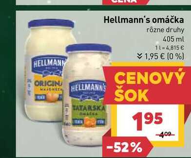 Hellmann's Tatárska omáčka 405 ml