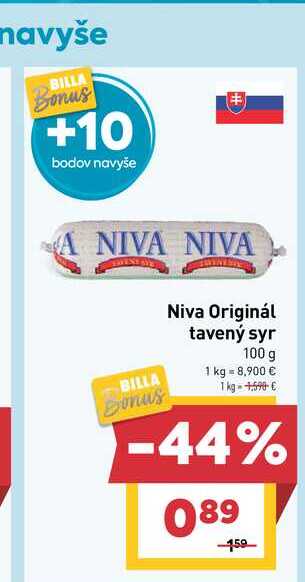 Niva Originál tavený syr 100 g