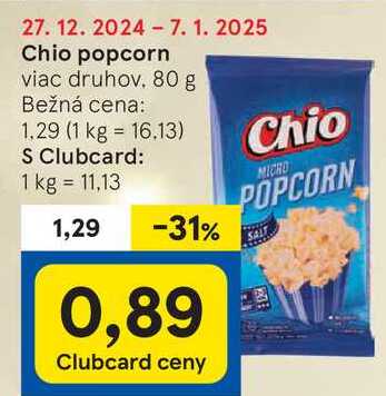 Chio popcorn, 80 g 