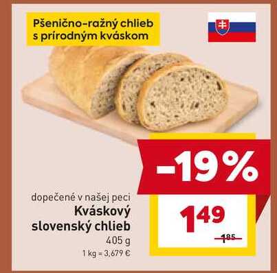 Kváskový slovenský chlieb 405 g