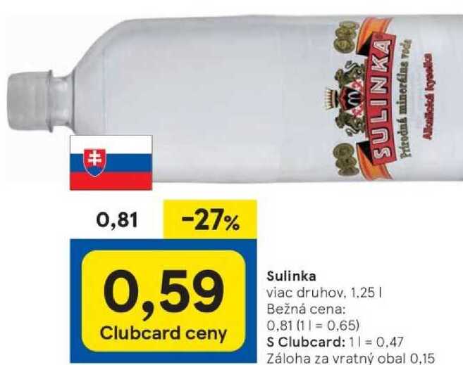 Sulinka, 1,25 l