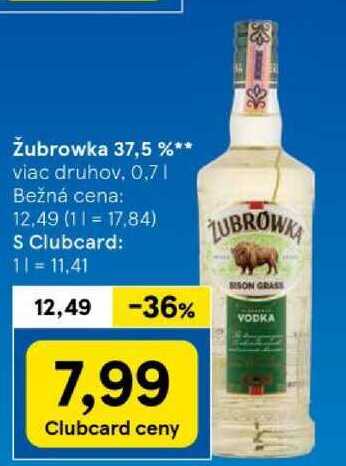 Žubrowka 37,5 %, 0,7 l