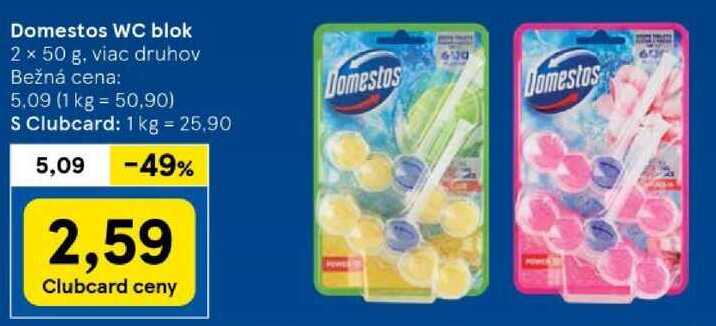 Domestos WC blok, 2x 50 g