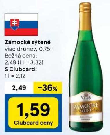 Zámocké sýtené, 0,75 l