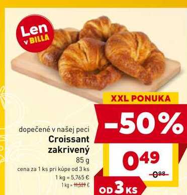 Croissant zakrivený 85 g