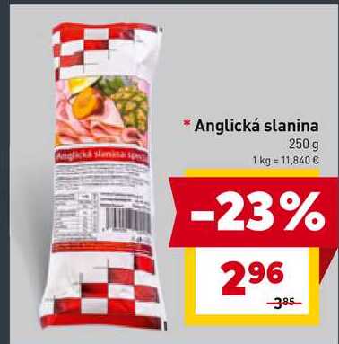 Anglická slanina 250 g  