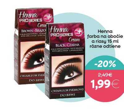 Henna farba na obočie a riasy 15 ml