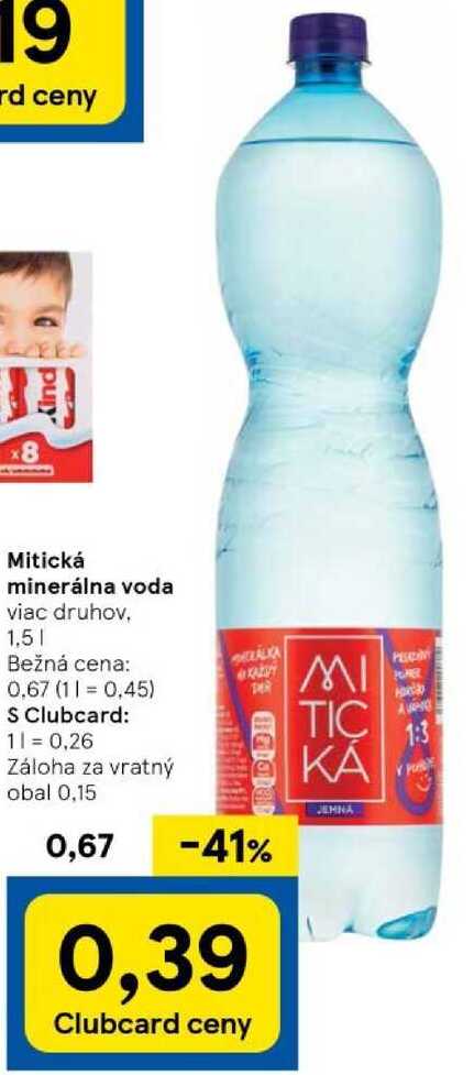 Mitická minerálna voda, 1,5 l