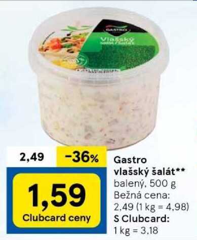 Gastro vlašský šalát, 500 g 