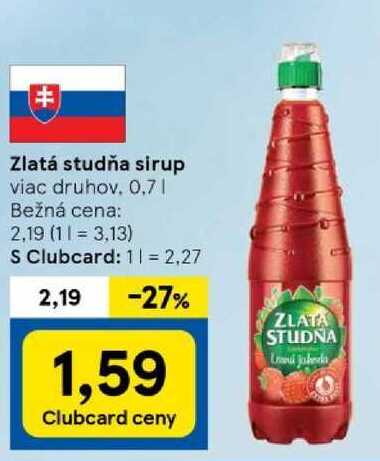 Zlatá studňa sirup, 0,7 l