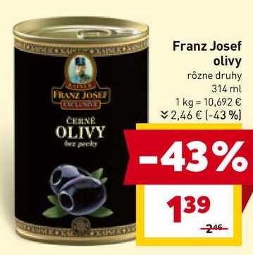 Franz Josef olivy rôzne druhy 314 ml