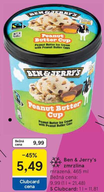 Ben & Jerry's zmrzlina, 465 ml