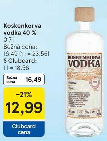 Koskenkorva vodka 40 %, 0,7 l v akcii