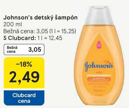 Johnson's detský šampón, 200 ml