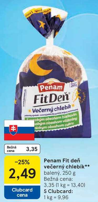 Penam Fit deň večerný chlebík, 250 g