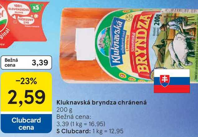 Kluknavská bryndza chránená, 200 g