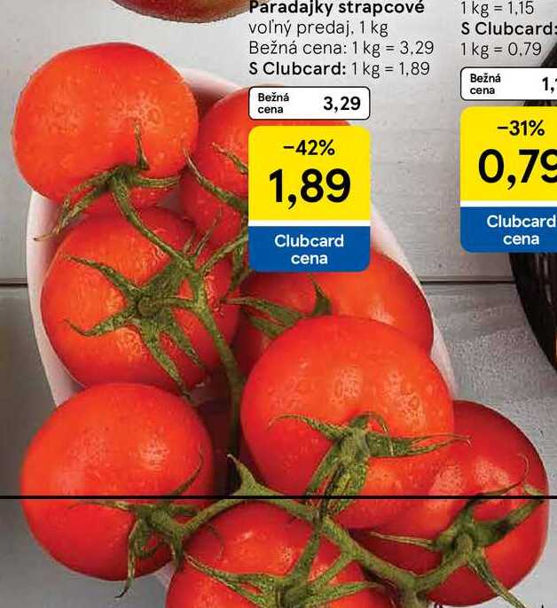 Paradajky strapcové, 1 kg