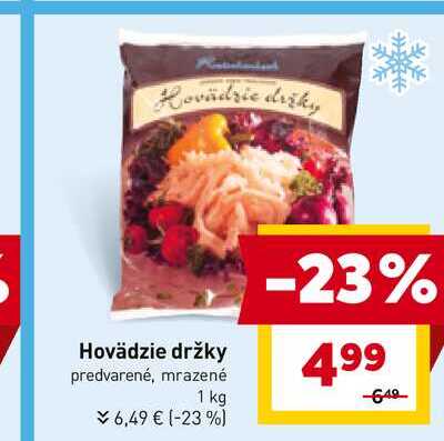 Hovädzie držky predvarené, mrazené 1 kg