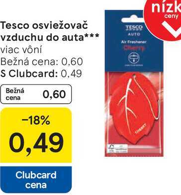 Tesco osviežovač vzduchu do auta