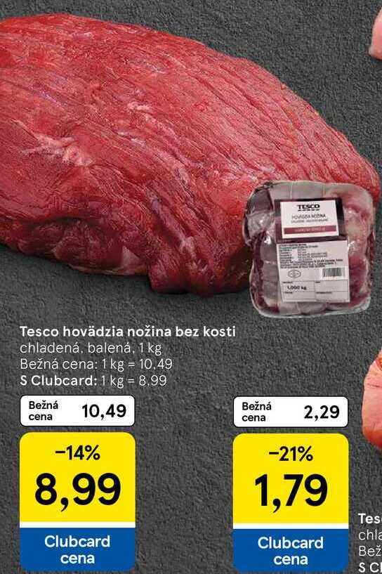 Tesco hovädzia nožina bez kosti, 1 kg