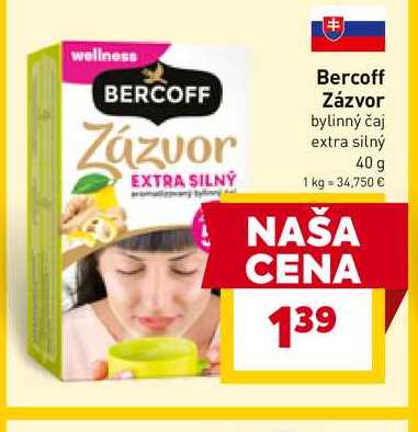 Bercoff Zázvor bylinný čaj extra silný 40 g