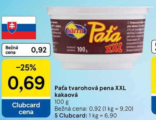 Paťa tvarohová pena XXL, 100 g 