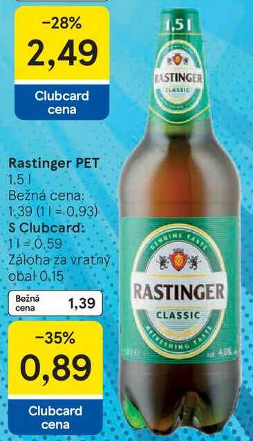 Rastinger PET, 1,5 l