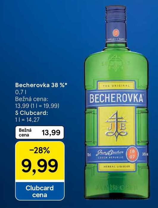 Becherovka 38 %, 0,7 l