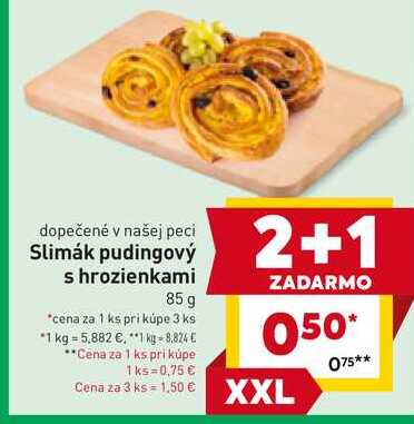 Slimák pudingový s hrozienkami 85 g